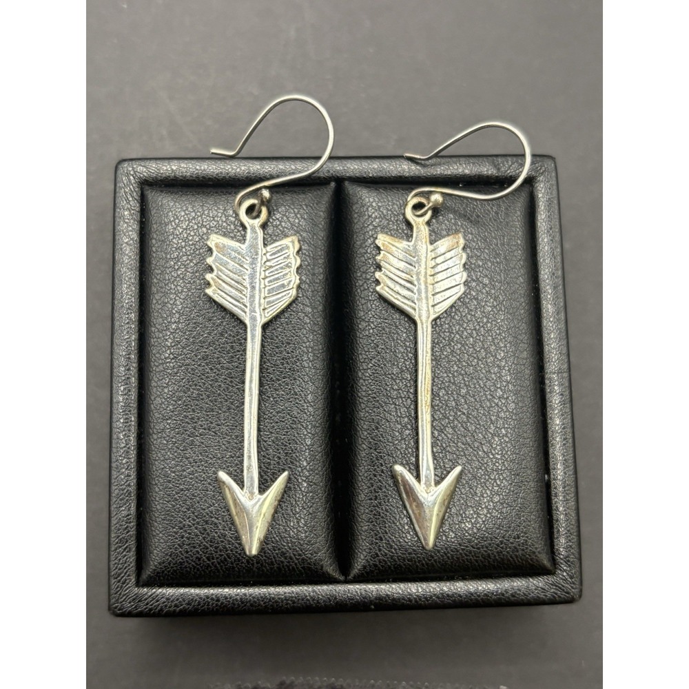 HOB Sterling Silver Arrow Earrings 925 5.7 Grams F24